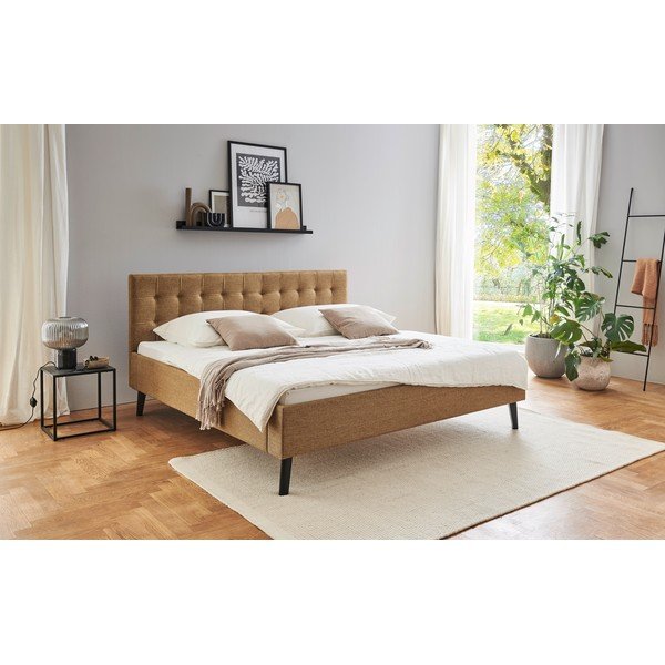 Hnědá čalouněná dvoulůžková postel bez roštu 180x200 cm Empire – Meise Möbel-image-1