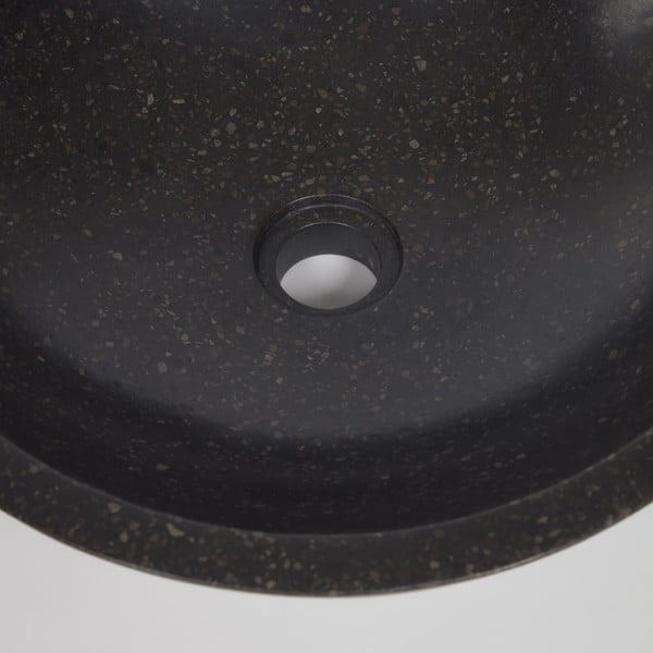 Černé umyvadlo z terrazzo Kave Home Sunday, ø 40 cm-image-1