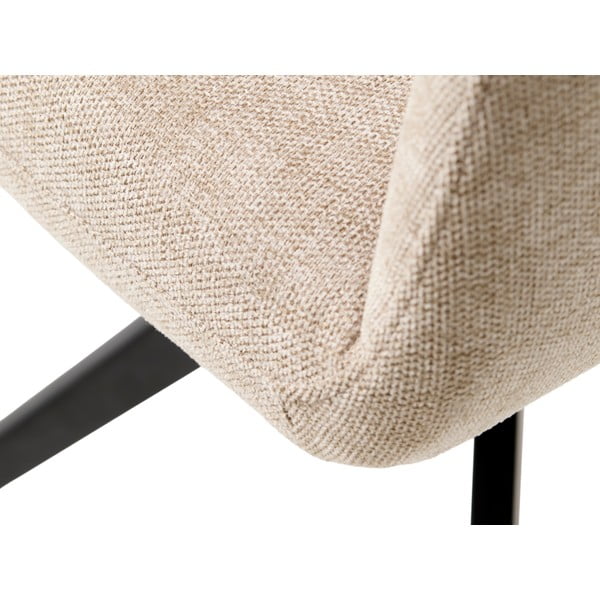 Krémové čalouněné jídelní křeslo s područkami Roxana – Unique Furniture-image-3