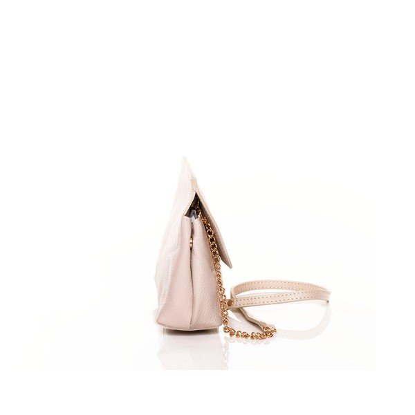 Kožená kabelka Federica Bassi Envelope Beige-image-2