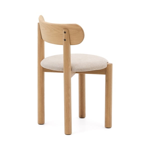 Jídelní židle z dubového dřeva v krémovo-přírodní barvě v sadě 2 ks Nebai – Kave Home-image-4