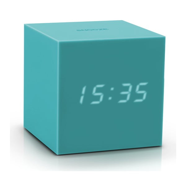 Tyrkysový LED budík Gingko Gravity Cube-image-2
