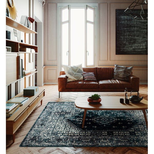 Vlněný koberec v petrolejové barvě 133x180 cm Eve – Agnella-image-1