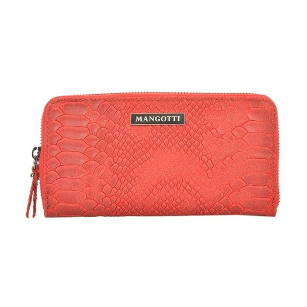 Červená kožená peněženka Mangotti Bags Rosso