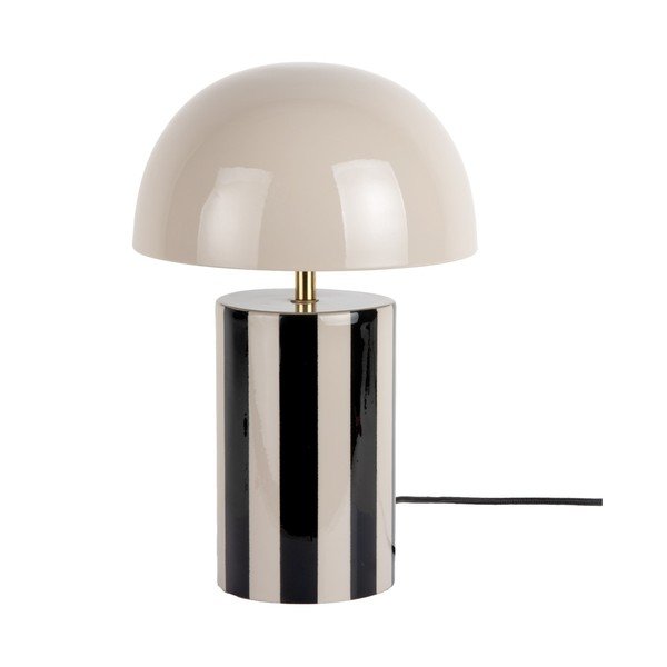 Černá/taupe kovová stolní lampa (výška 34 cm) Rayado – Leitmotiv