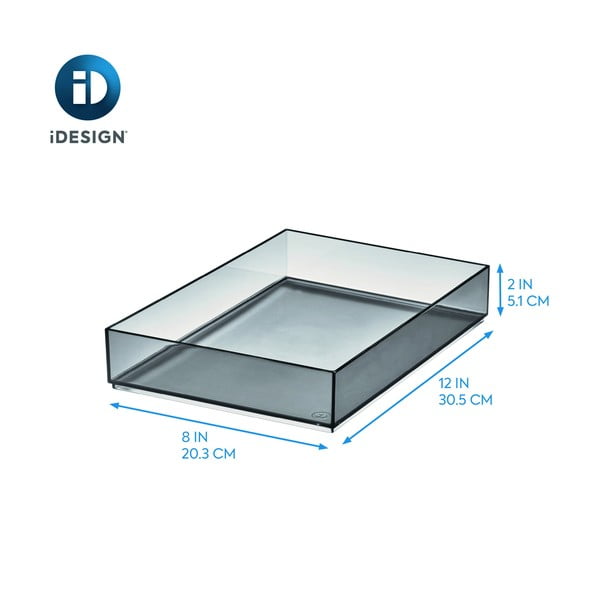 Matně černý koupelnový organizér na kosmetiku z recyklovaného plastu – iDesign-image-4