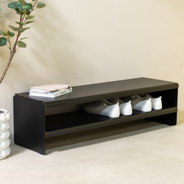 Černý ocelový botník 101,5x28x31 cm Linea – Spinder Design-image-1