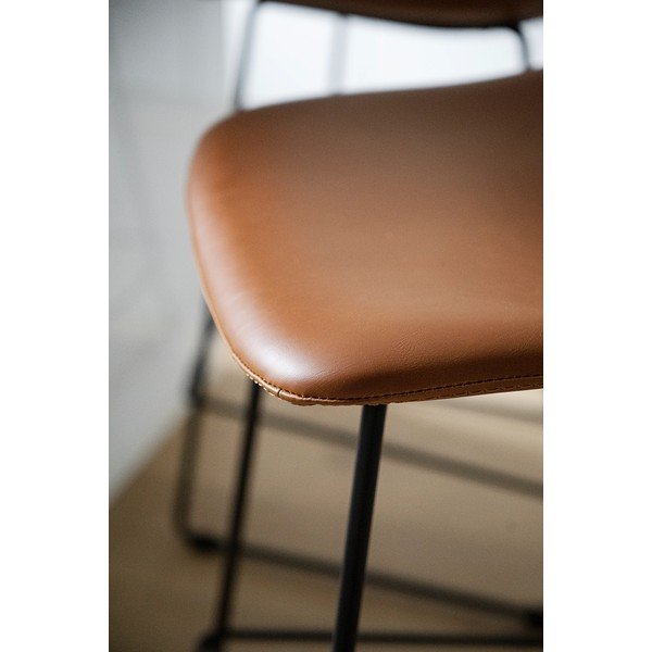 Koňakově hnědé barové židle v sadě 2 ks 89 cm Manning - Rowico-image-2