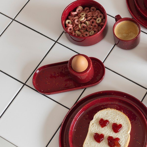 Vínový dezertní  porcelánový talíř ø 20,5 cm Fika – ONA-image-4