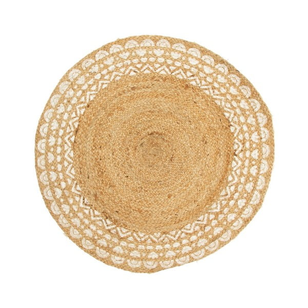 Jutový koberec s příměsí bavlny Sass & Belle Ibiza, ø 90 cm