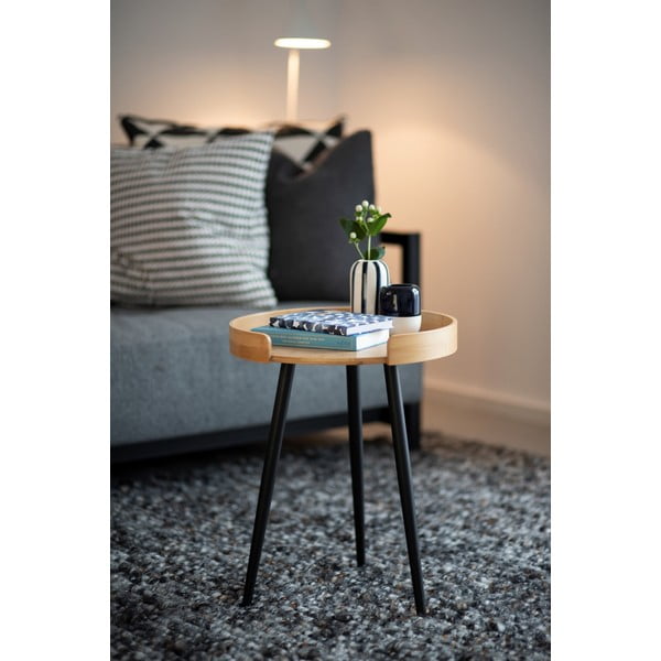 Bambusový kulatý odkládací stolek ø 40 cm Loft – Wenko-image-3