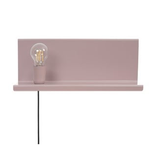 Růžové nástěnné svítidlo s poličkou Homemania Decor Shelfie2