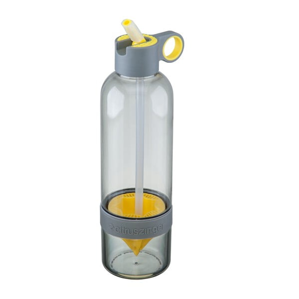 Sportovní lahev na vodu s citronem Citrus Zinger Sport Grey