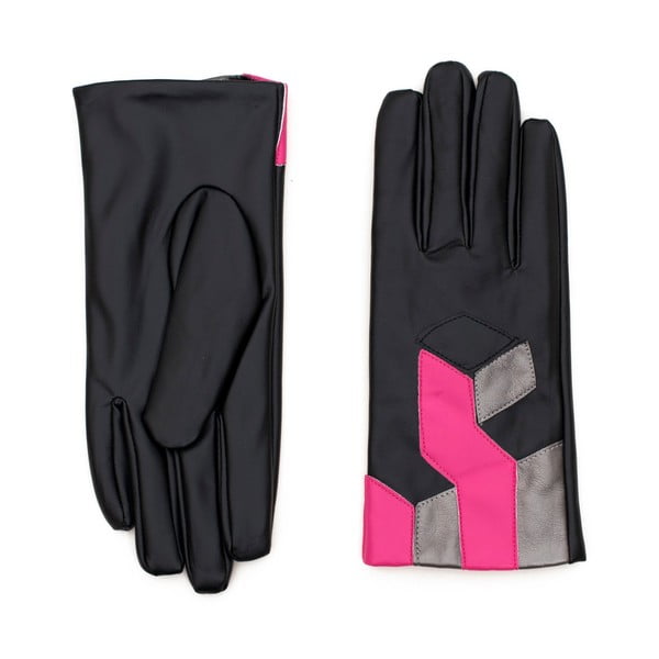 Černo-růžové rukavice Molly
