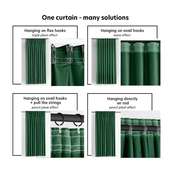 Zelený sametový dimout závěs 265x225 cm Velto – Filumi-image-4