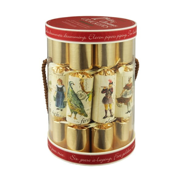 Vánoční crackery v sadě 12 ks 12 Days of Christmas - Robin Reed