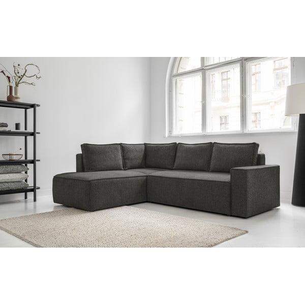 Antracitová rozkládací rohová pohovka (levý roh) Brave Dave – Miuform-image-2