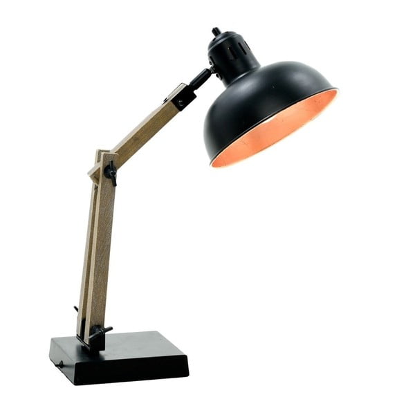 Černá stolní lampa Industry