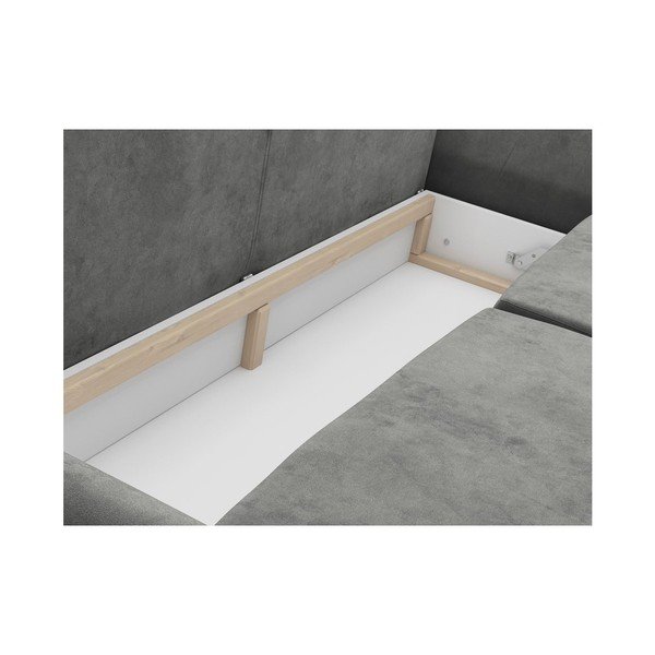 Šedý třímístná rozkládací pohovka se sametovým potahem Windsor & Co Sofas Pyxis-image-4