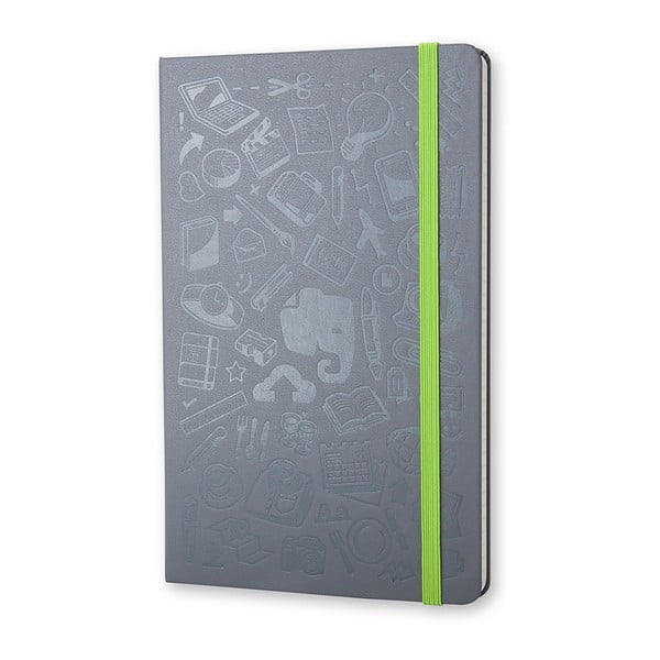 Šedý linkovaný zápisník v pevné vazbě Moleskine, 240 stran-image-1