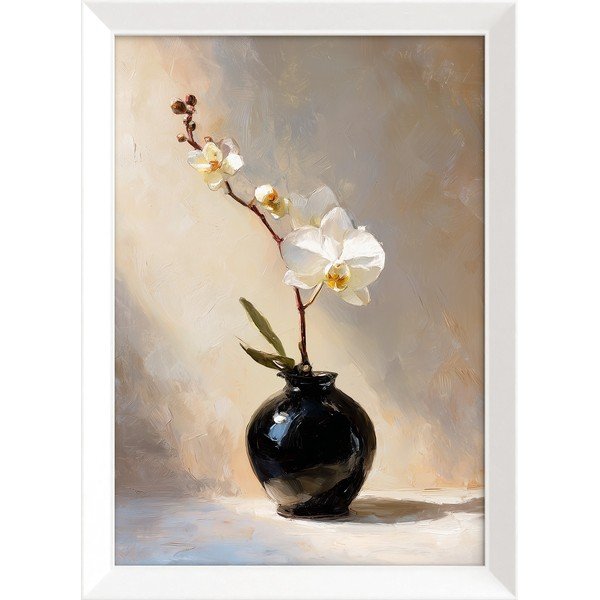 Tištěný obraz s rámem 56x75 cm White Orchid – Styler