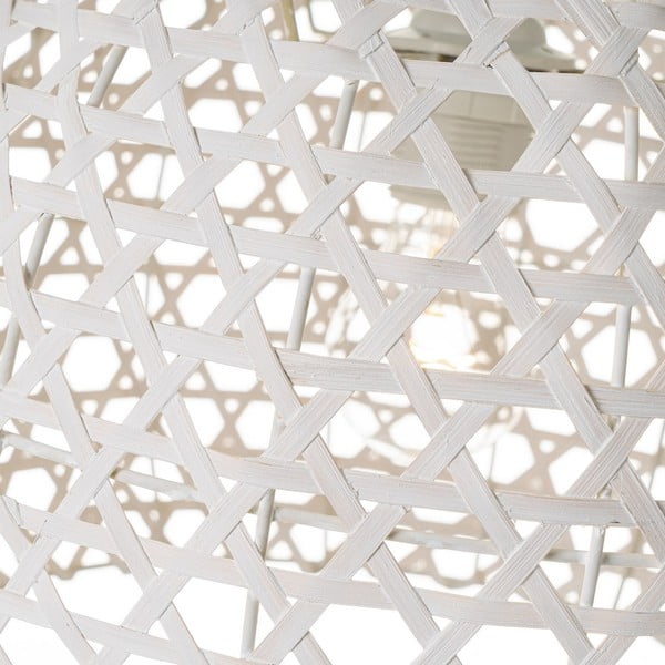 Krémové závěsné svítidlo s bambusovým stínidlem ø 35 cm – Casa Selección-image-2