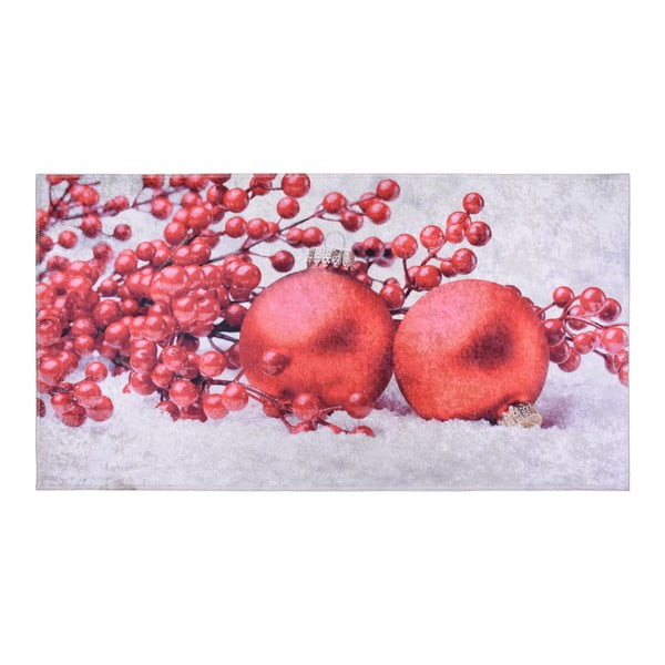 Červeno-bílý koberec Vitaus Berries, 120 x 160 cm