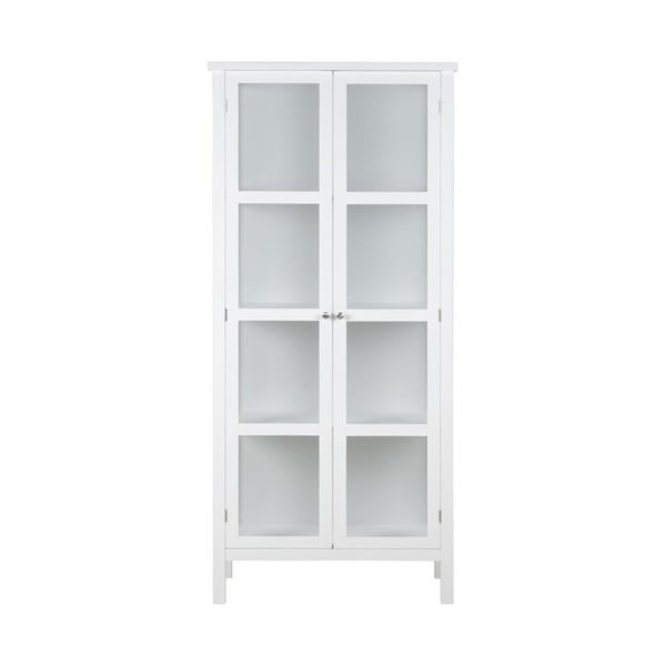Bílá 2dveřová vitrína Actona Eton, výška 180 cm