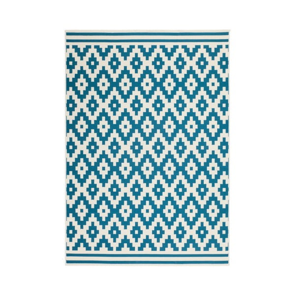 Modro-bílý koberec Kayoom Stella 300, 120 x 170 cm