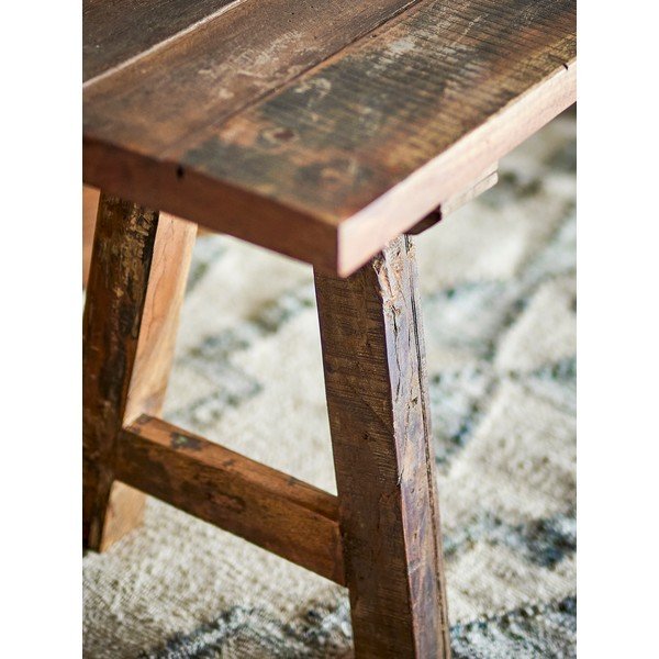 Dřevěná zahradní lavice v přírodní barvě Brosse – Bloomingville-image-4