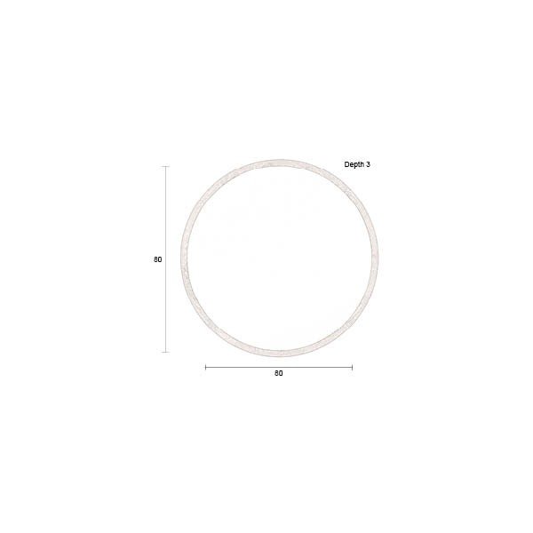 Nástěnné zrcadlo s dřevěným rámem ø 80 cm Gale – Dutchbone-image-4