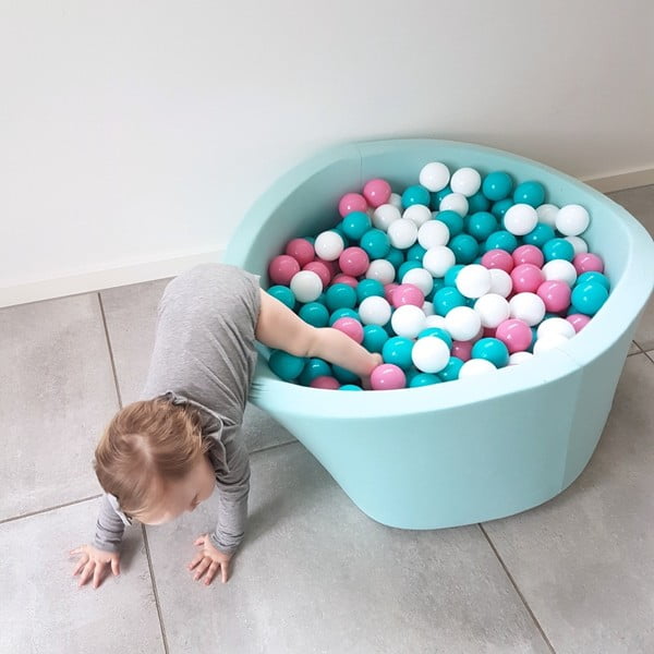 Modrý kulatý dětský bazének s 200 balónky Misioo, 90 x 40 cm-image-1