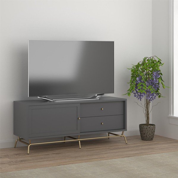 Šedý TV stolek 150x62 cm Madison - Støraa-image-1
