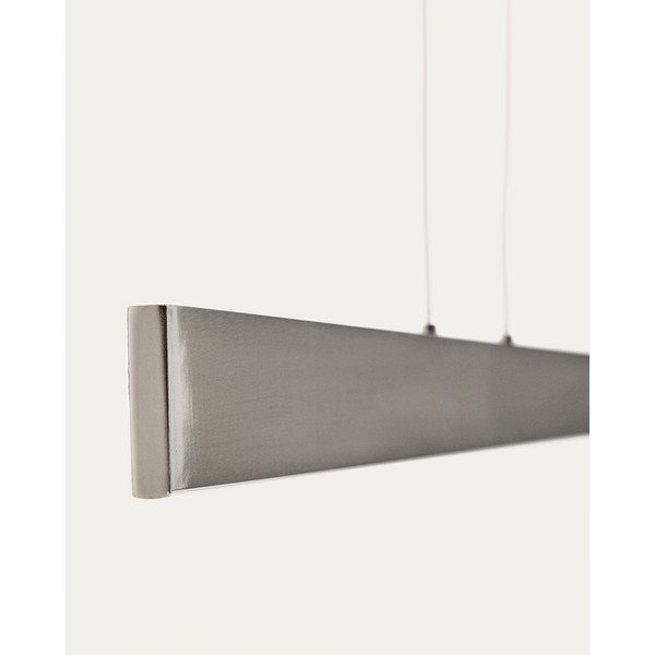 LED závěsné svítidlo ve stříbrné barvě s kovovým stínidlem Boadella – Kave Home-image-4