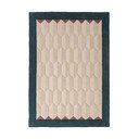 Ručně tkaný vlněný koberec v přírodní barvě/zelenomodrý 200x290 cm Apex Border Wool – Flair Rugs
