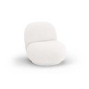 Bílé křeslo z textilie bouclé Chuck – Micadoni Home