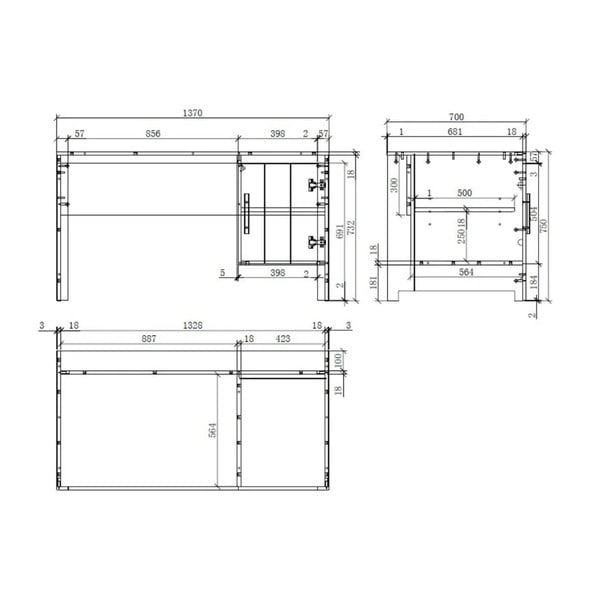 Bílý dětský pracovní stůl Vipack Erik-image-3