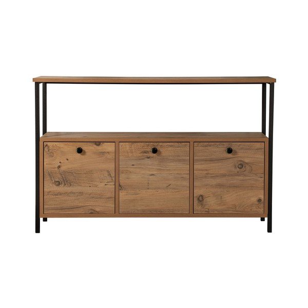 Konzolový stolek v dekoru borovice v přírodní barvě 29,5x120 cm Solace – Kalune Design