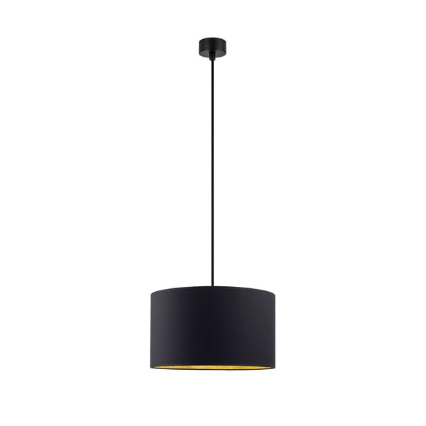 Černé závěsné svítidlo s vnitřkem ve zlaté barvě Sotto Luce Mika, ⌀ 36 cm