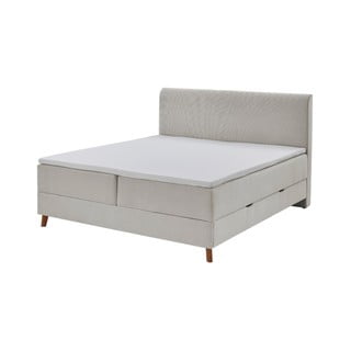 Béžová boxspring postel s úložným prostorem 180x200 cm Memphis - Meise Möbel