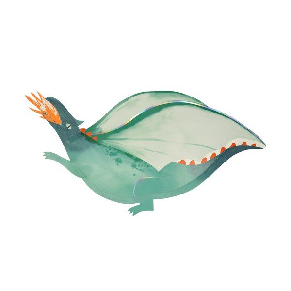 Papírové jednorázové tácky v sadě  4 ks Dragon – Meri Meri