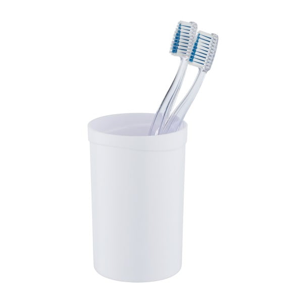 Bílý plastový kelímek na zubní kartáčky Vigo – Allstar