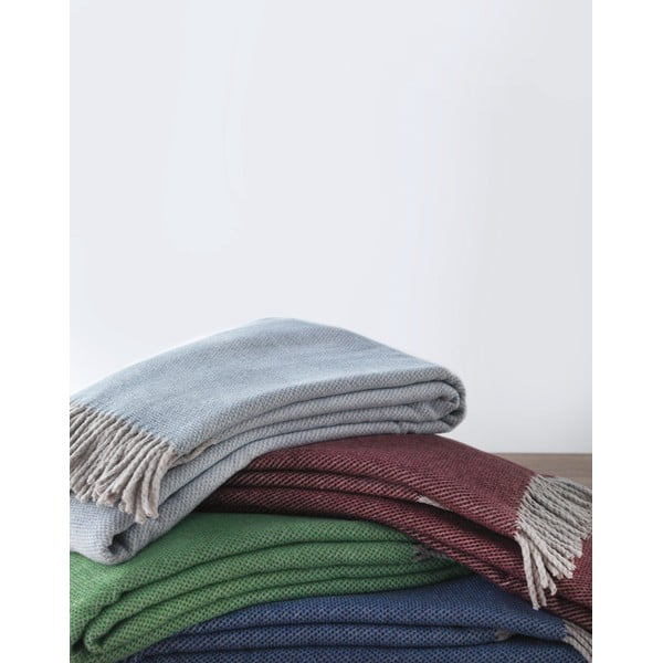 Vínově červený pléd s podílem bavlny Euromant Jade, 140 x 180 cm-image-1