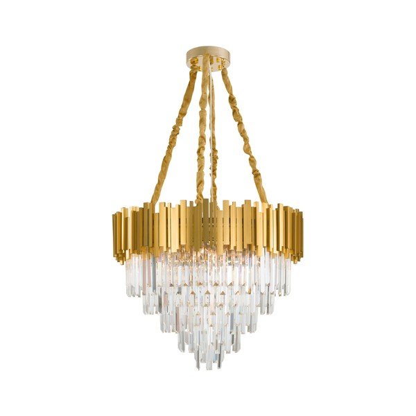Kovové závěsné svítidlo ve zlaté barvě s křišťálovým stínidlem ø 73 cm Grane – Nova Luce