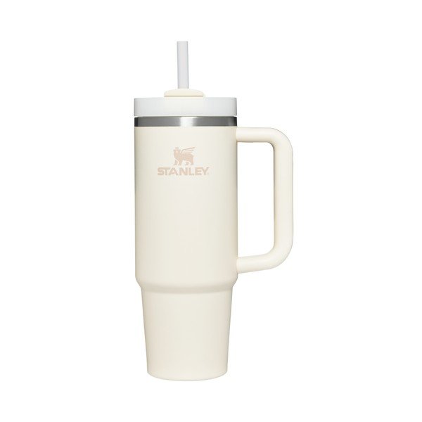 Krémová termoska s brčkem z nerezové oceli 890 ml Quencher H2.O FlowState™ Tumbler Cream 2.0 – Stanley