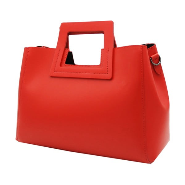 Červená kabelka z pravé kůže Andrea Cardone Pietro