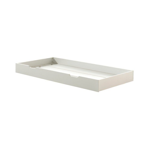 Bílá dětská postel z borovicového dřeva s výsuvným lůžkem s roštem 90x200 cm Margrit – Vipack-image-4