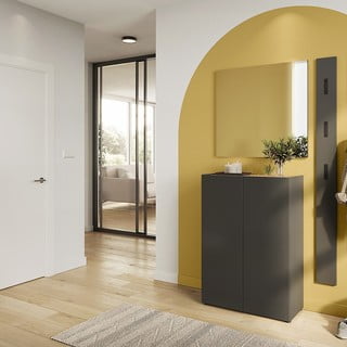 Bílá předsíňová sestava v dekoru dubu 74x200x33 cm Alviano – Germania