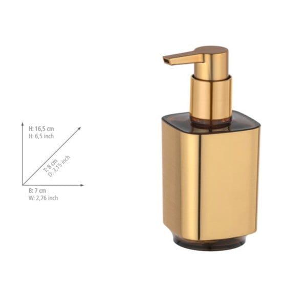Dávkovač mýdla ve zlaté barvě Wenko Auron-image-1