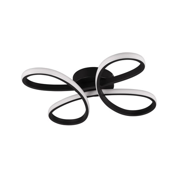 Černé LED stropní svítidlo 40x40 cm Fly – Trio-image-3